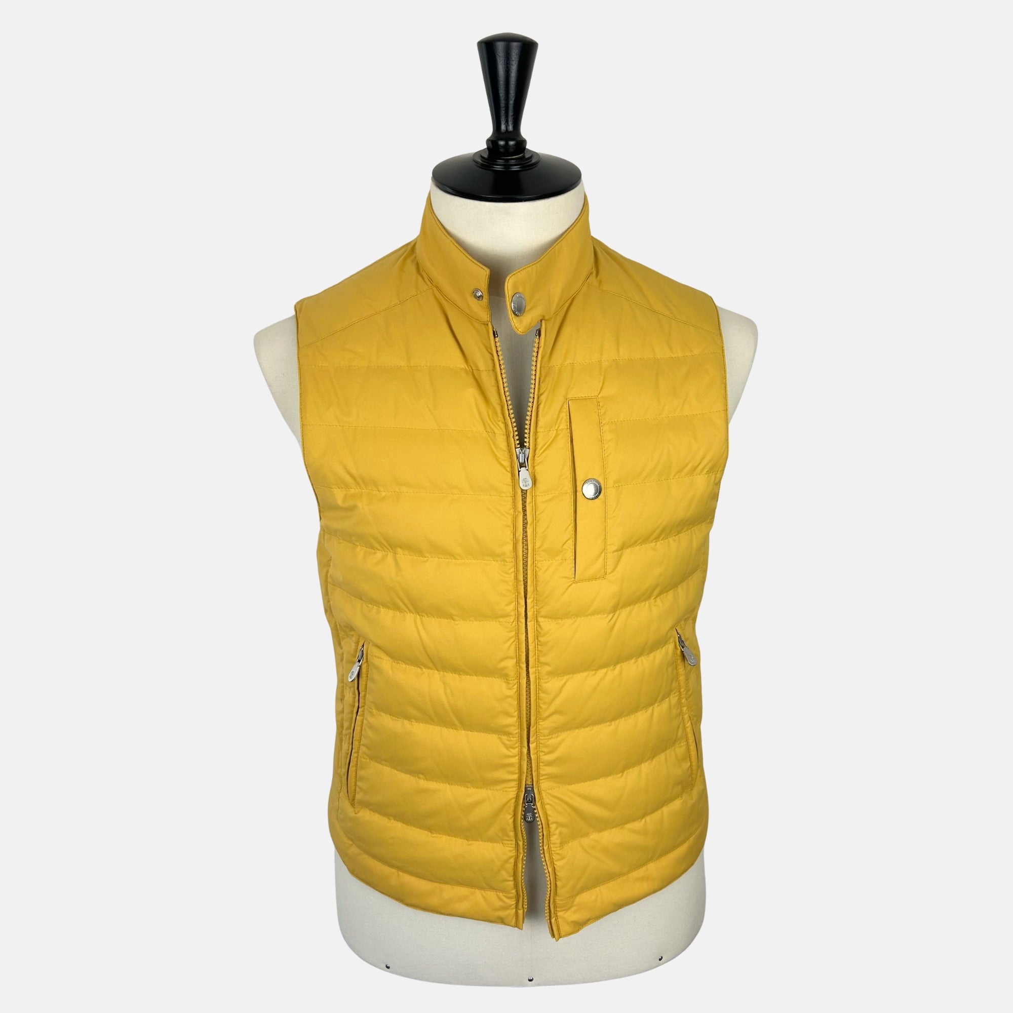 Yellow Down Vest made of Nylon (M)