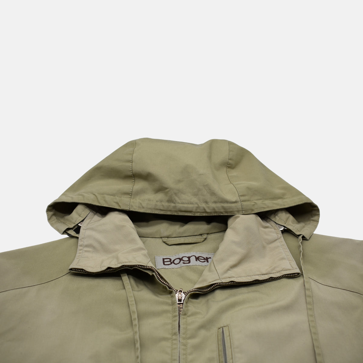 Beige Hooded Jacket made of Cotton (EU 50)