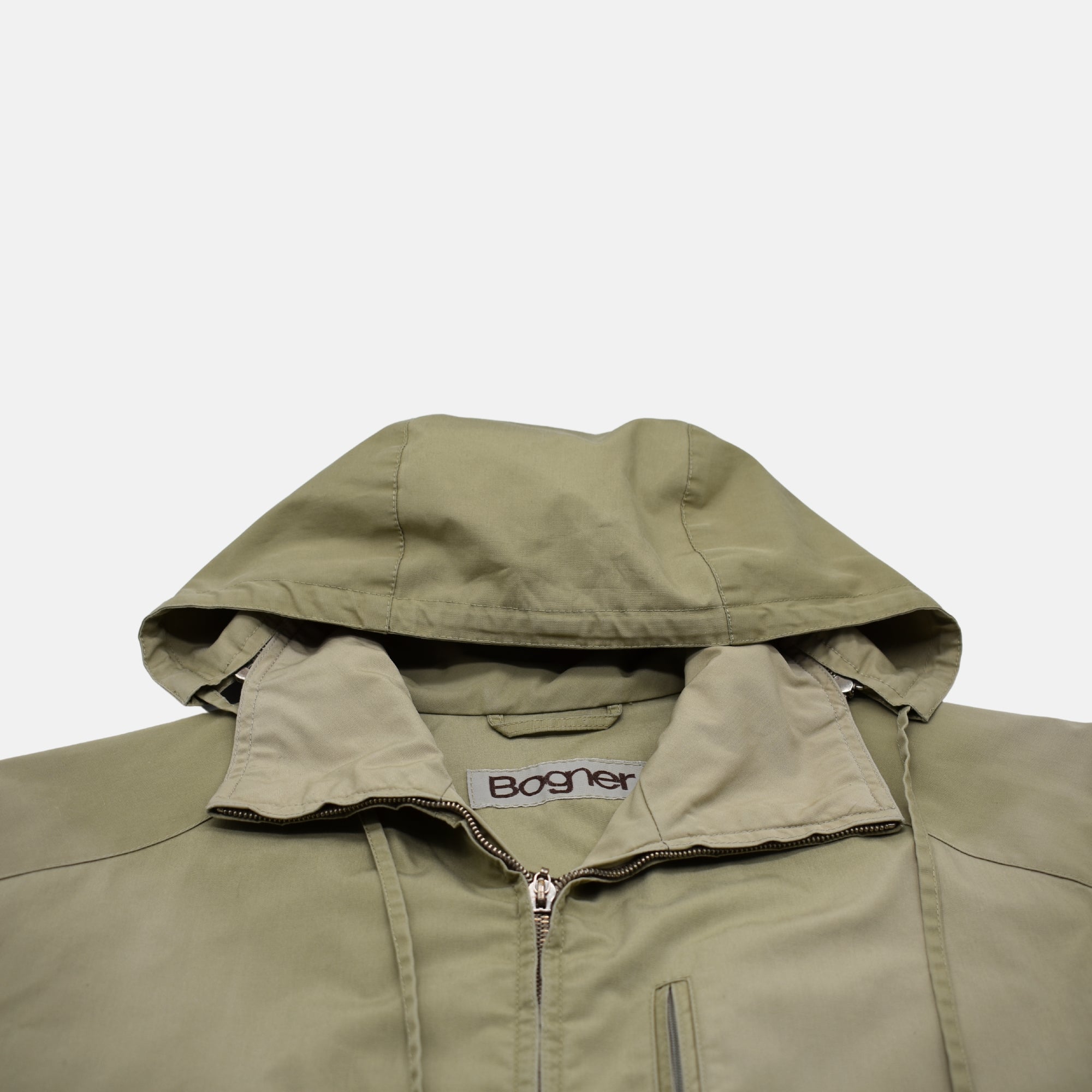 Beige Hooded Jacket made of Cotton (EU 50)
