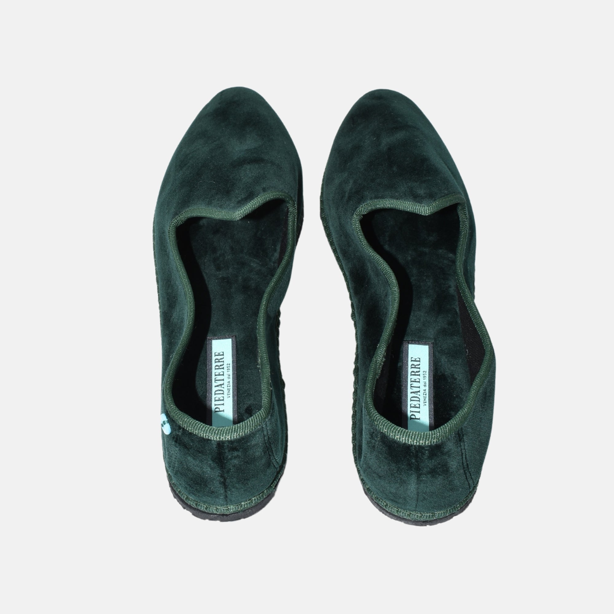 Green Venetian Slipper made of Velvet (EU 42)