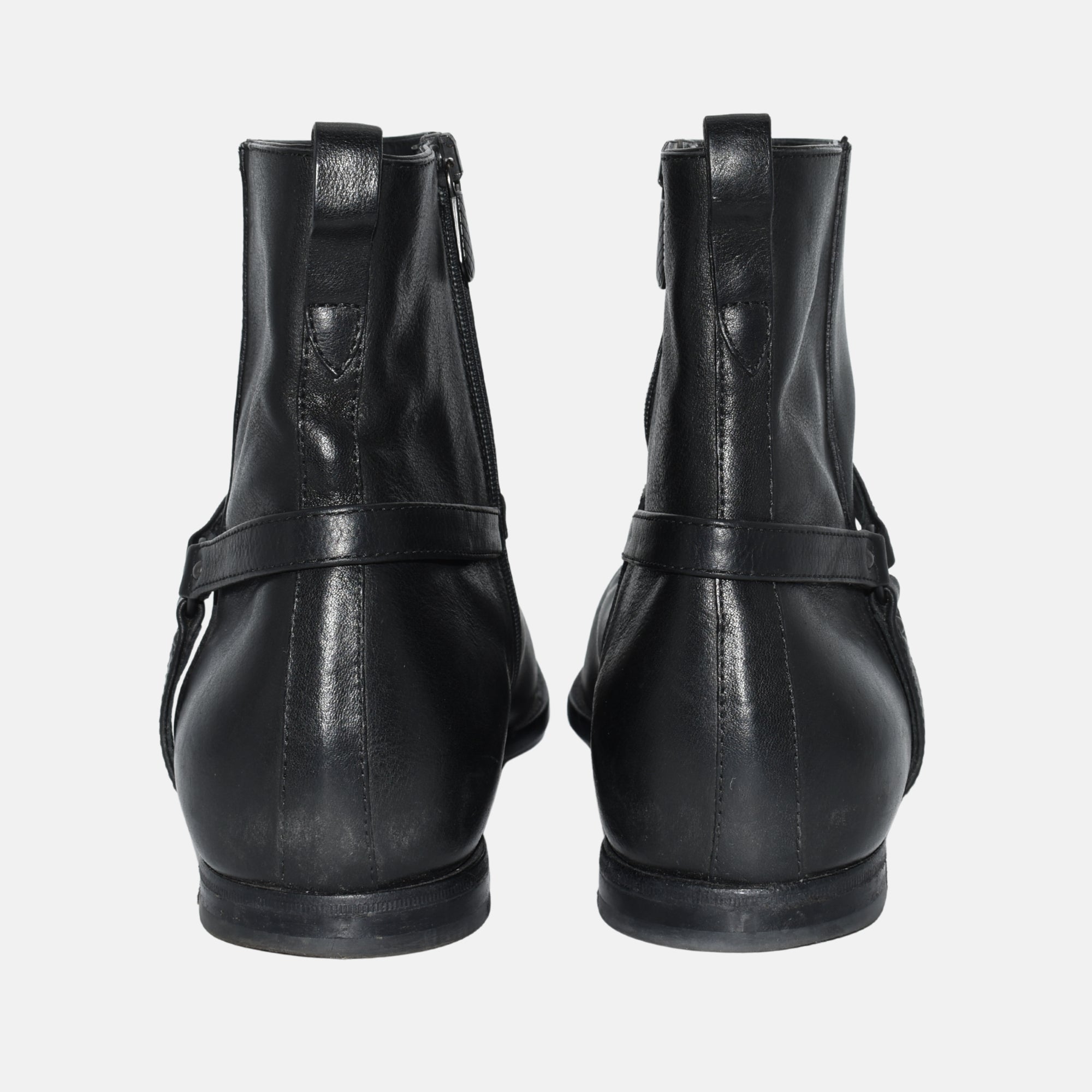 Black Half Boots made of Leather (EU 43)