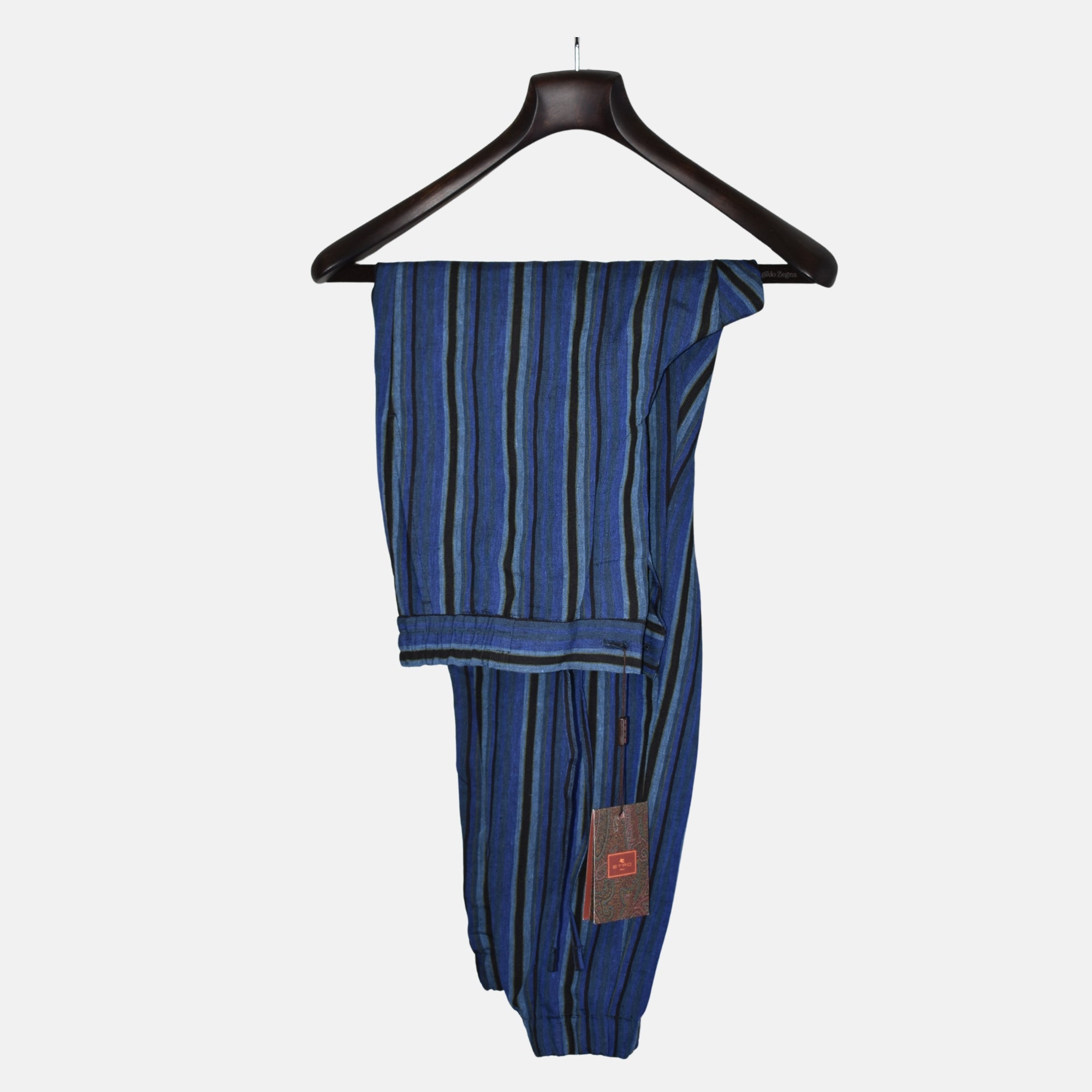 Multicoloured Striped Pants made of Linen (EU 46)