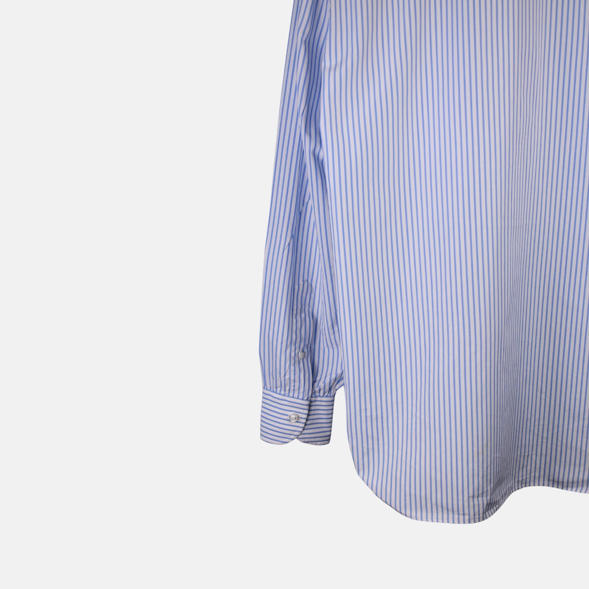 Blue-White Striped Shirt made of Cotton (EU 41)