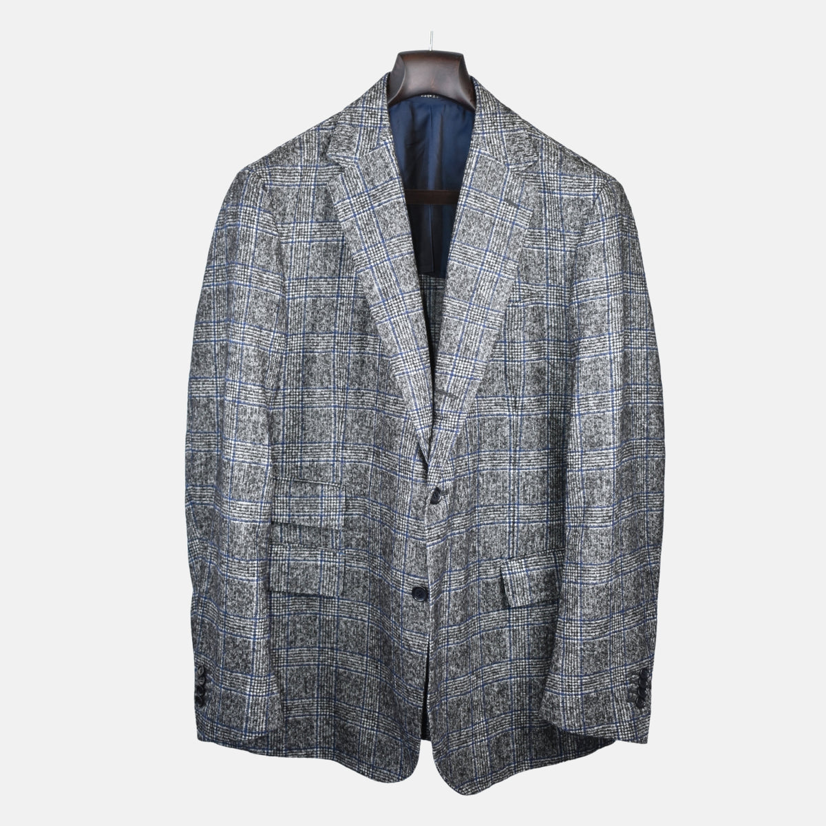 Multicoloured Checkered Suit made of Wool/Baby Alpaka (EU 54)