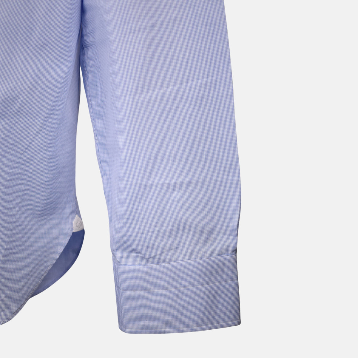 Blue-White Checkered Shirt made Cotton (EU 42)