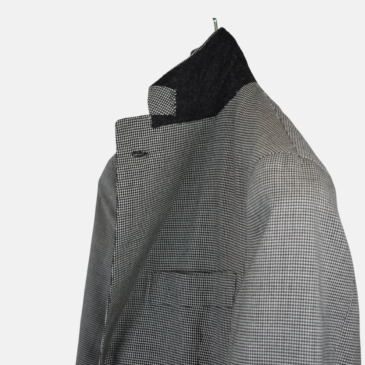 Black-White Houndstooth Patterned Blazer made of Wool (EU 50)