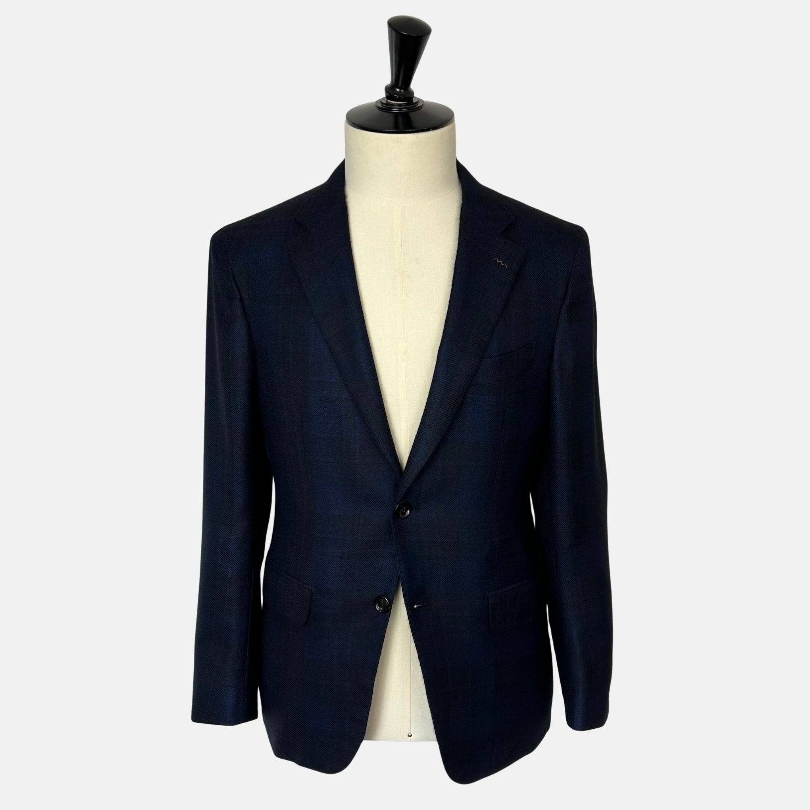 Navy Patterned Blazer made of Cashmere/Silk (EU 48)