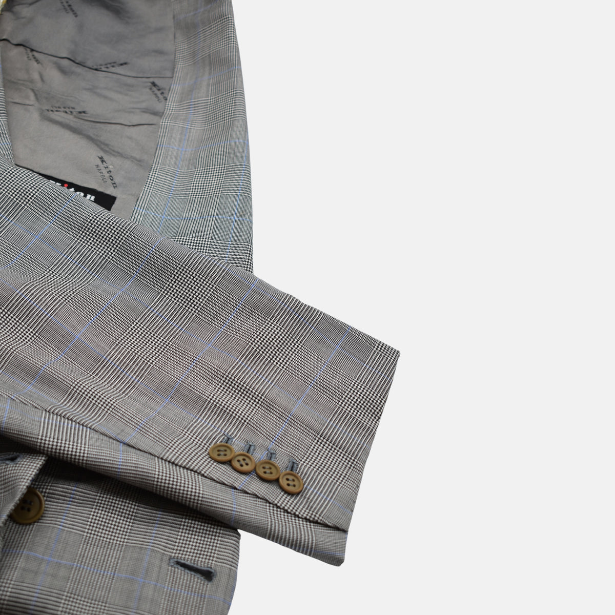 Multicoloured Double Breasted Checkered Suit made of Wool (EU 56)