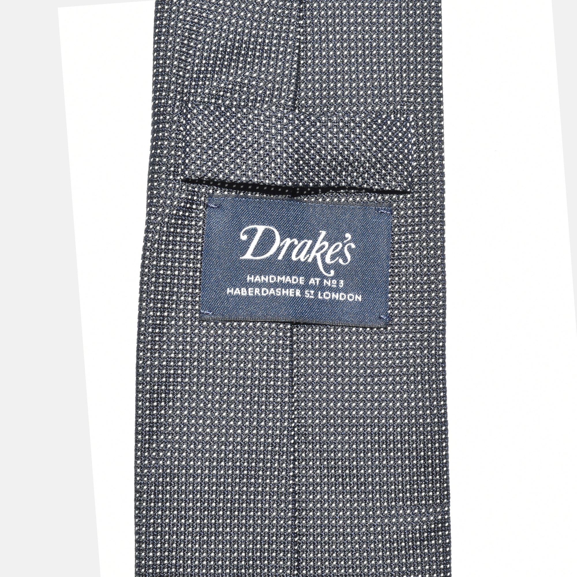 Navy Dotted Tie made of Silk