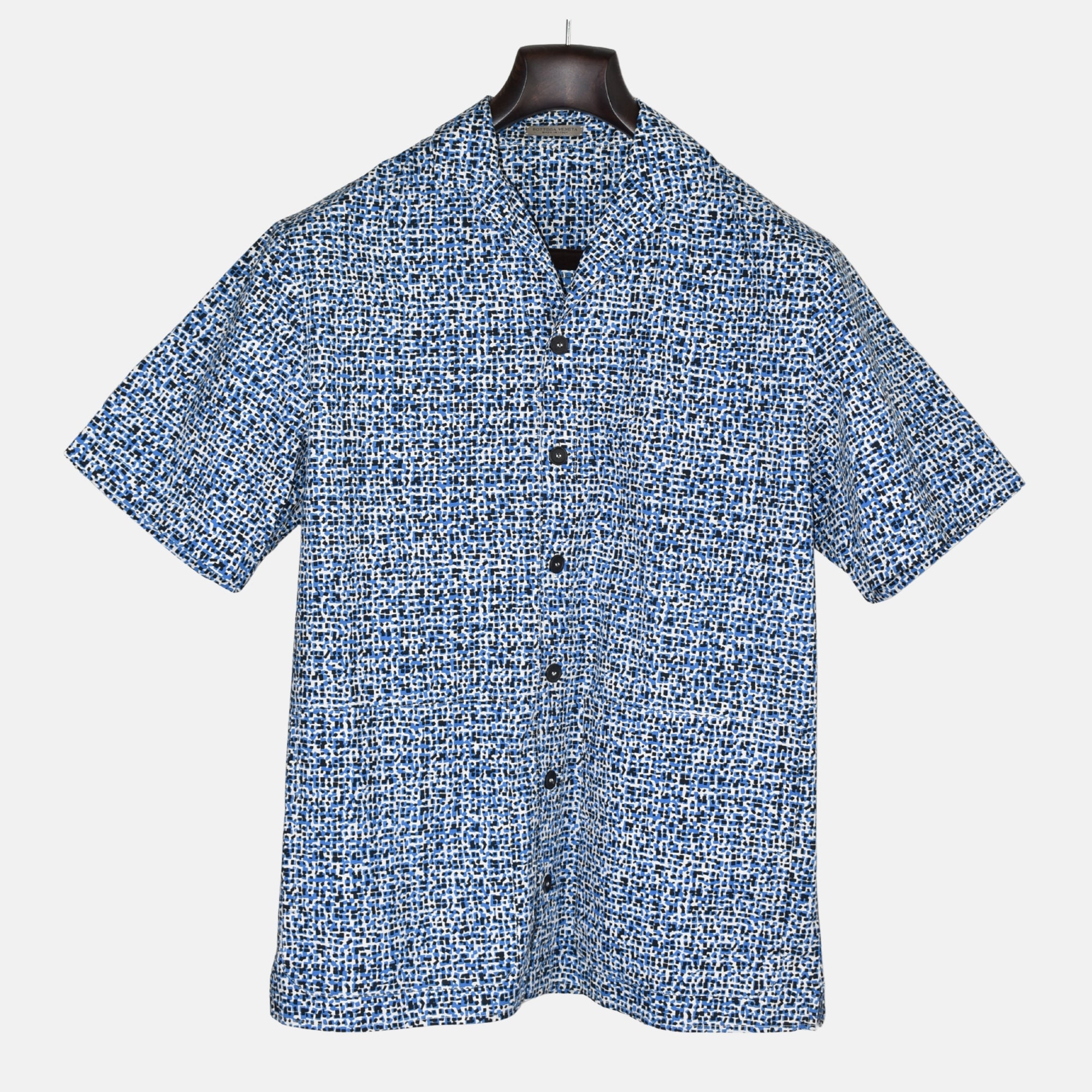 Multicoloured Patterned Short Sleeve Shirt made of Cotton (EU 48)