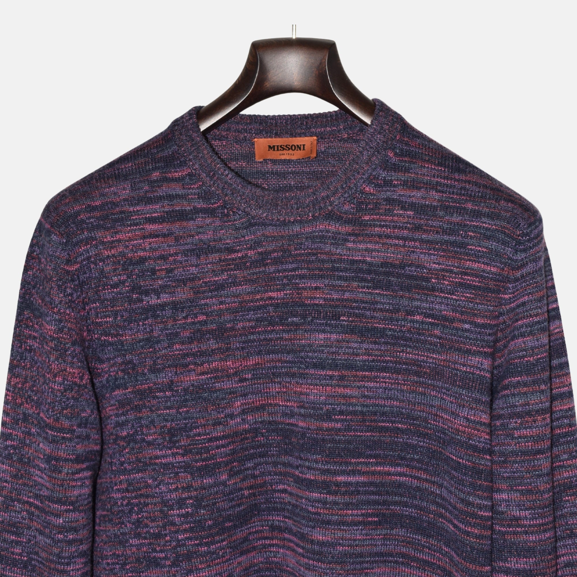 Purple-Multicoloured Sweater made of Cashmere (EU 48)