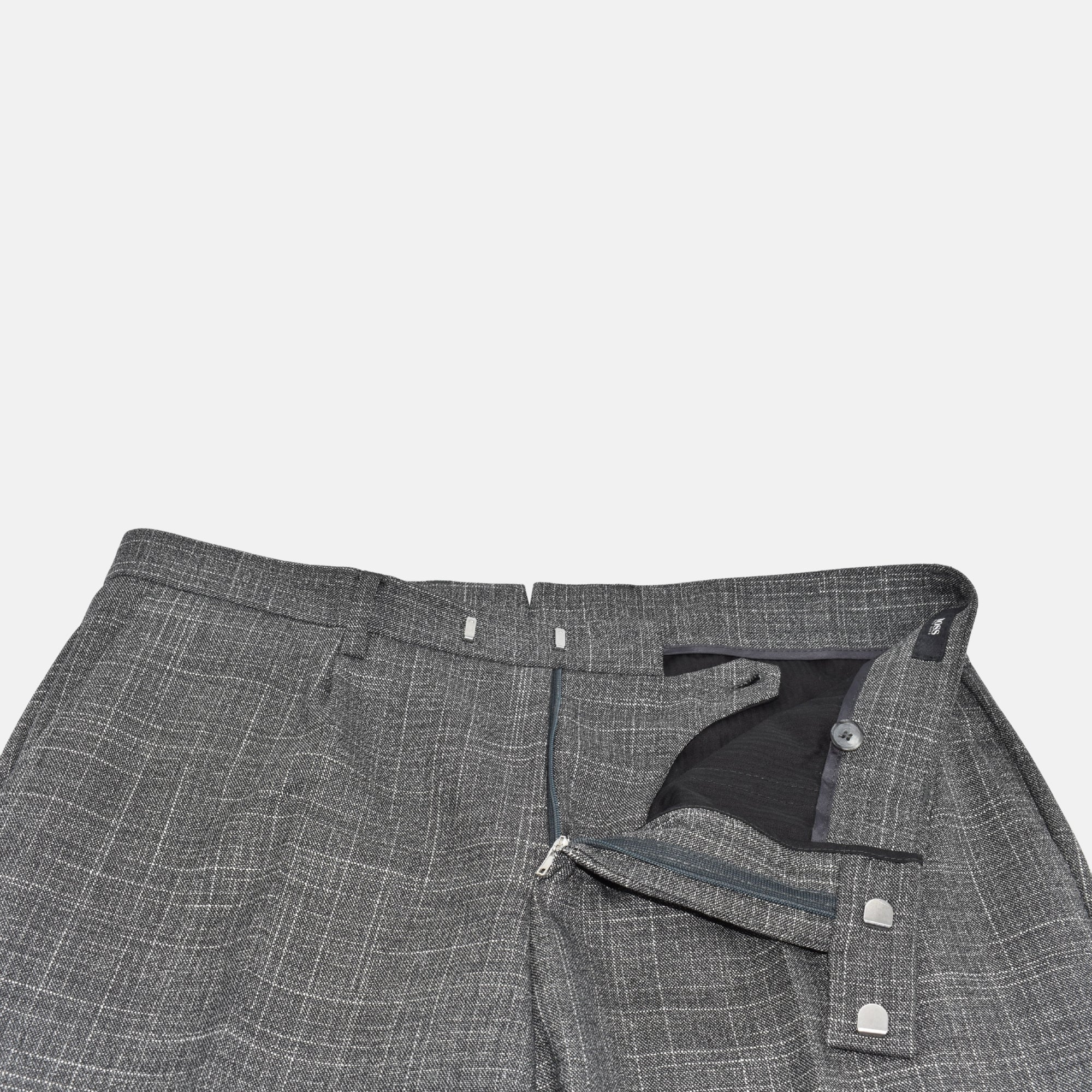 Grey Patterned Suit made of Virgin Wool/Silk (48)