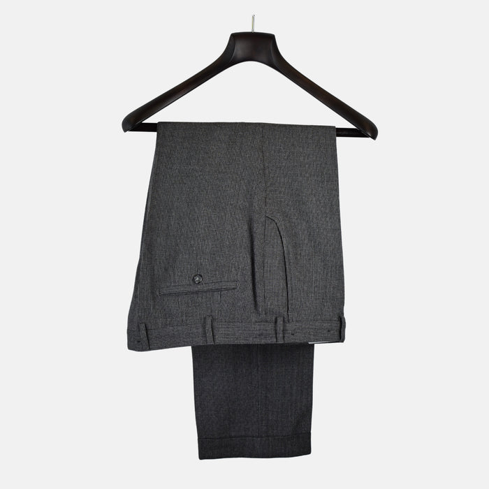 Gray Checked Trousers made of Virgin Wool (EU 56)