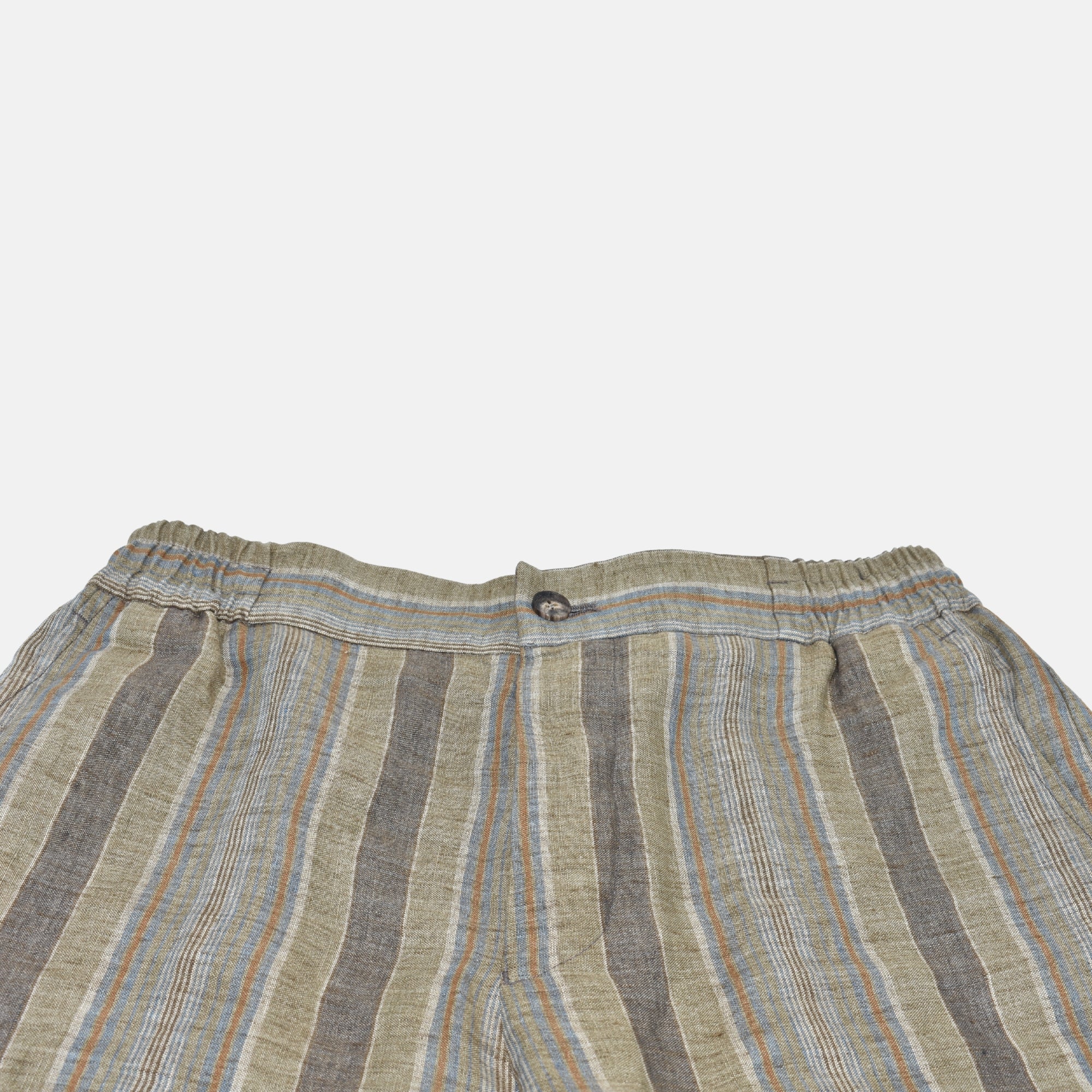 Multicoloured Striped Pants made of Linen (EU 46)