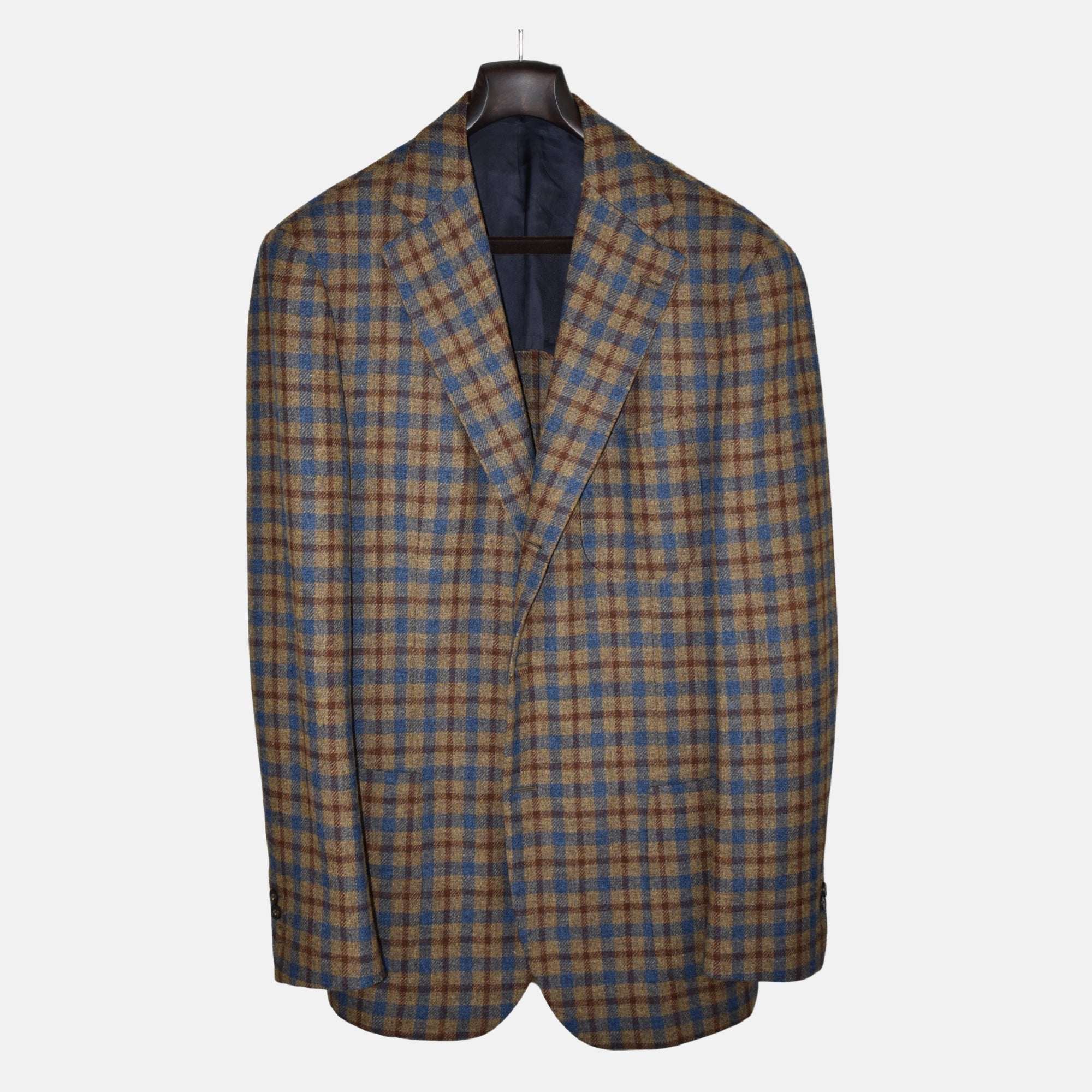 Multicoloured Checkered Blazer made of Wool (bespoke)