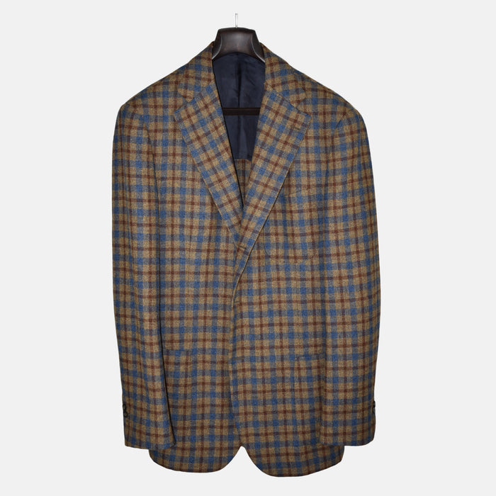 Multicoloured Checkered Blazer made of Wool (EU 52L)