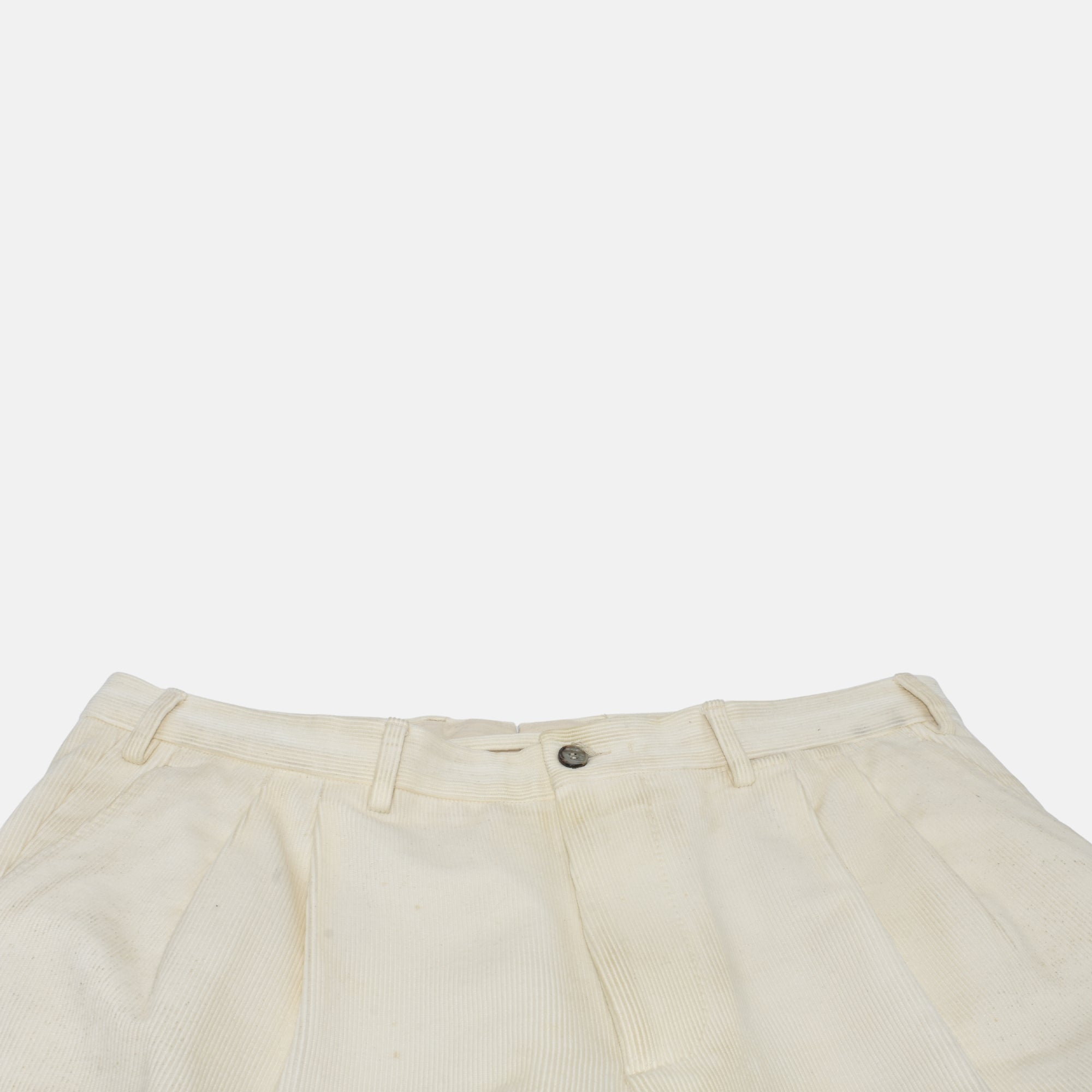 Cream Corduroy Trousers made of Cotton/Polyamid (EU 56)