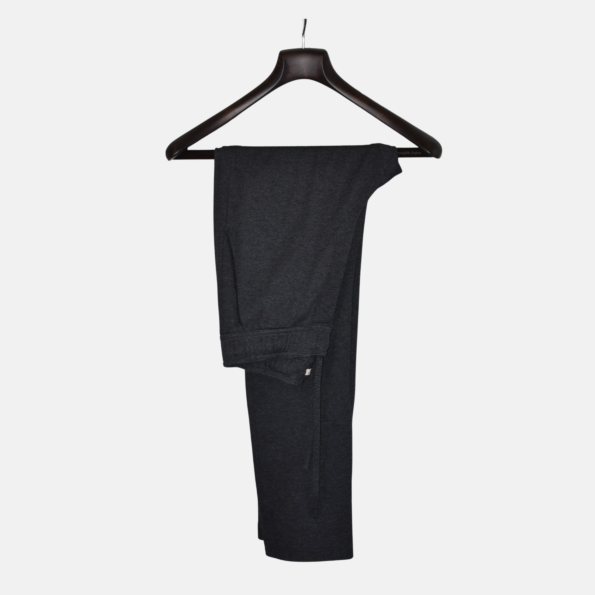 Black/Gray Striped Jogg Pants made of Cotton/Linen (EU 46)