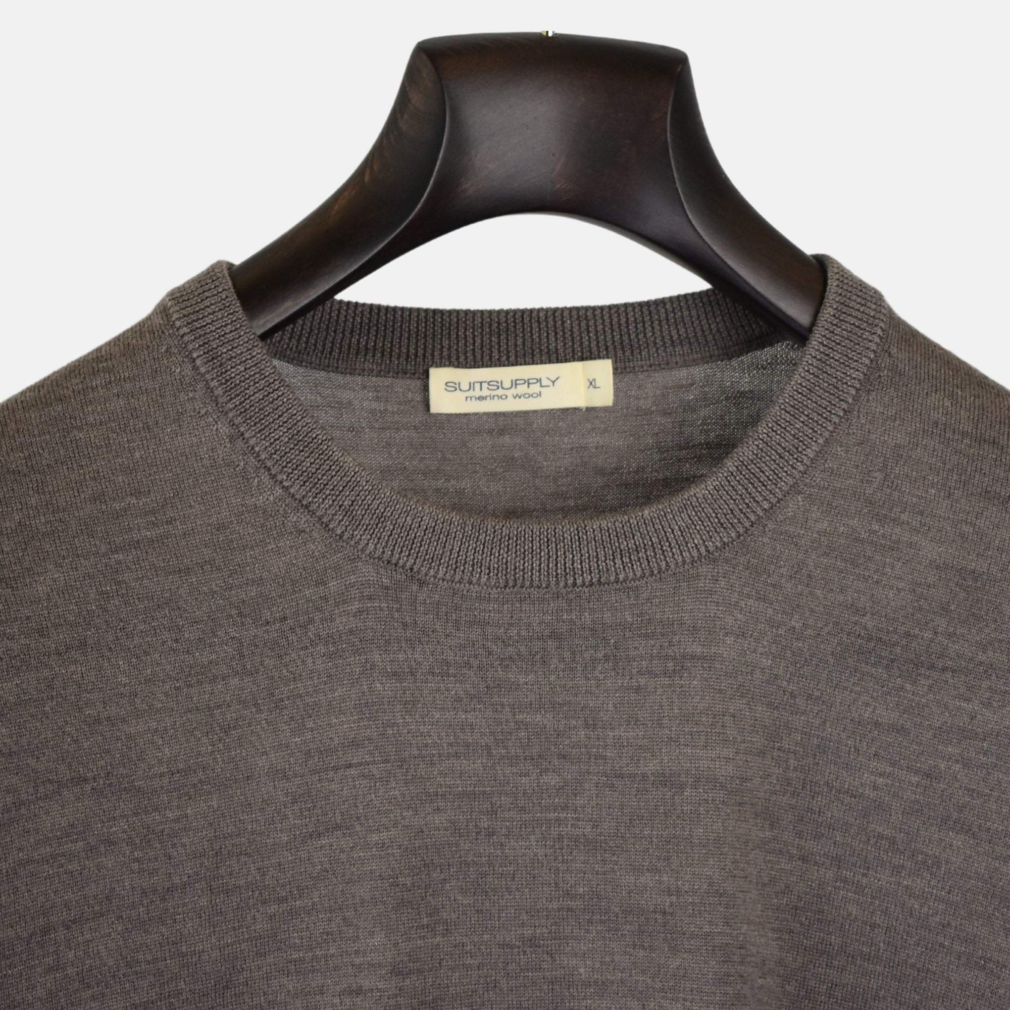 Mud Coloured Pullover made of Merino Wool (XL)
