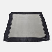 Black/Creme Silk Pocket Square
