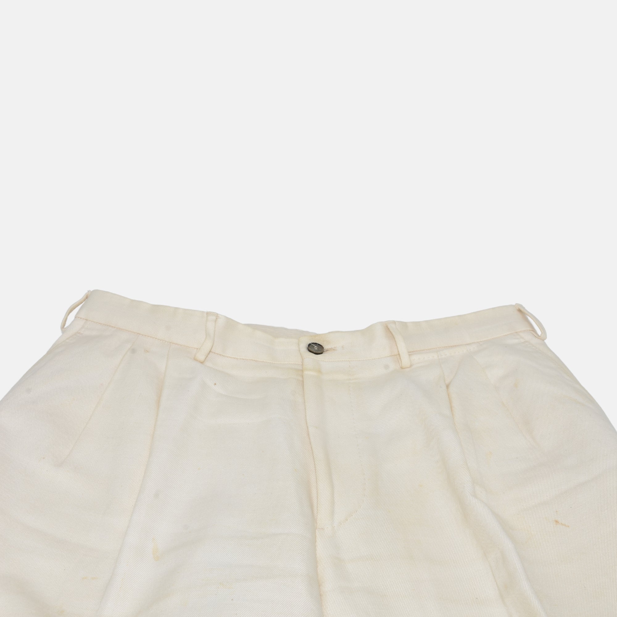Cream Trousers made of Cotton/Linen (EU 56)