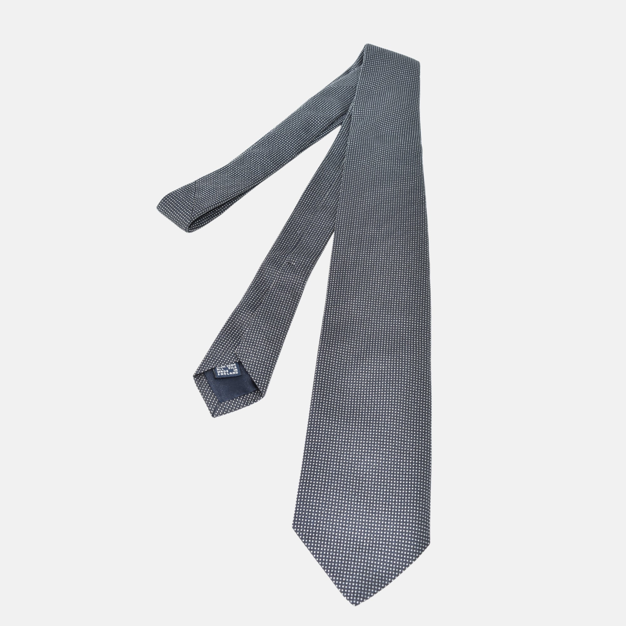 Navy Dotted Tie made of Silk