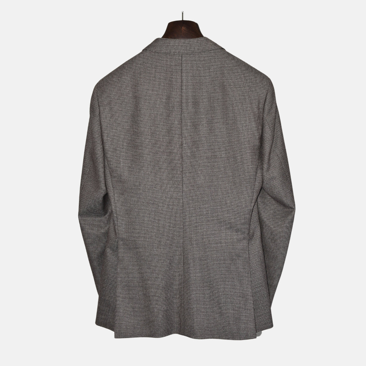 Brown-Gray Checkered Suit made of Wool ( EU 48)