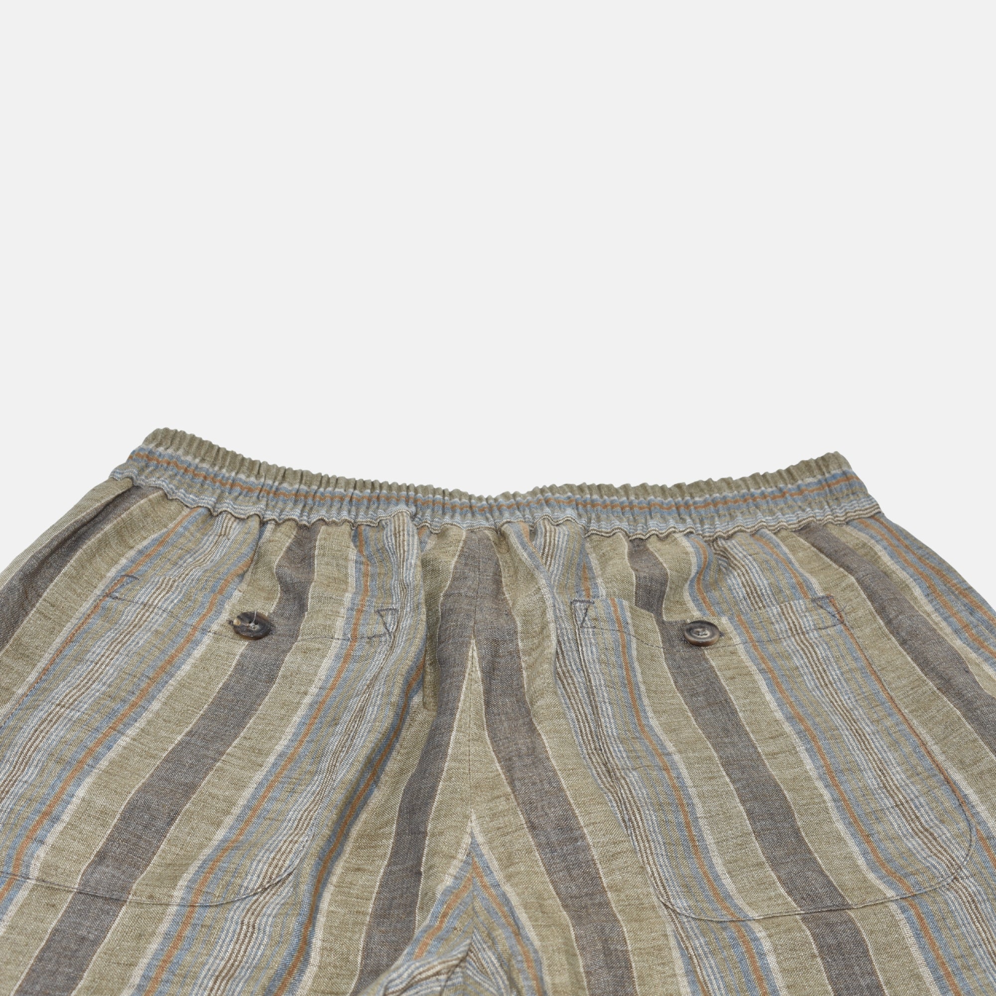 Multicoloured Striped Pants made of Linen (EU 46)