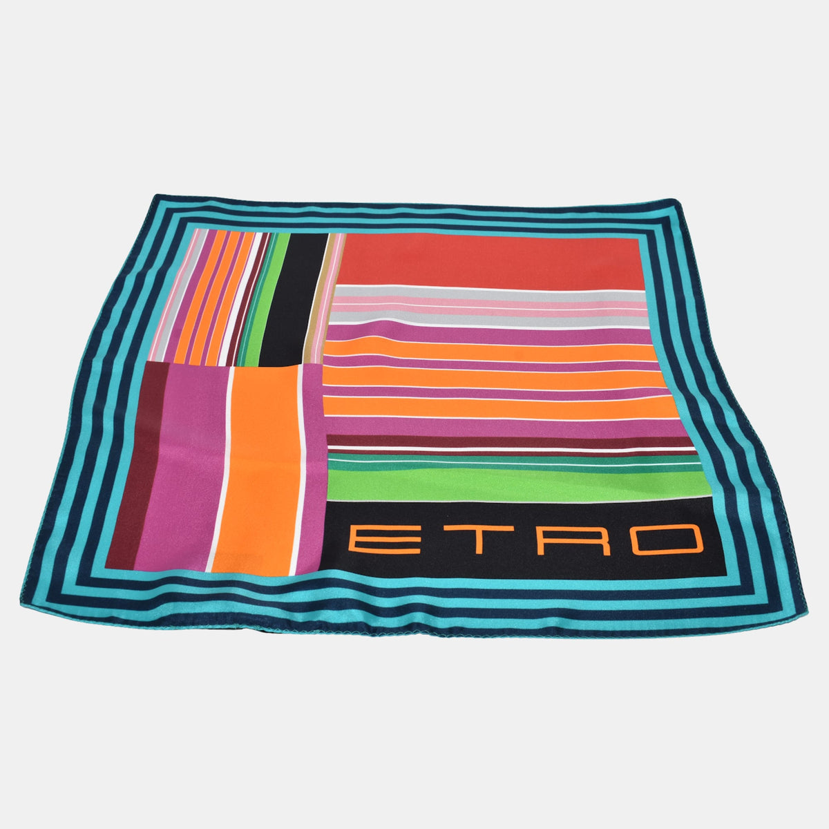 Multicoloured Square Pocket made of Silk