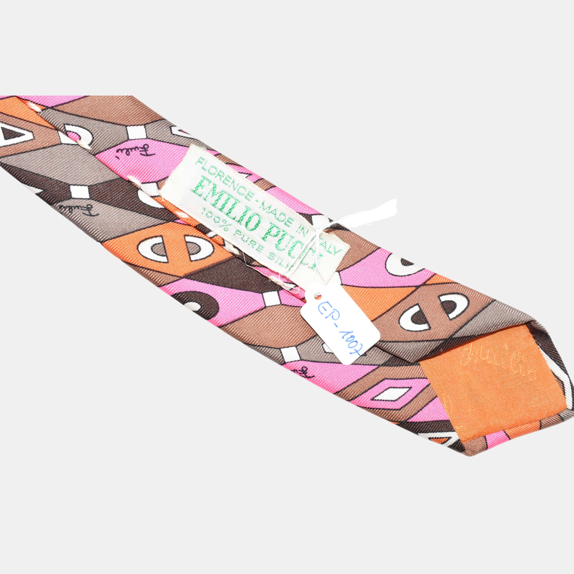 Multicoloured Patterned Tie made of Silk