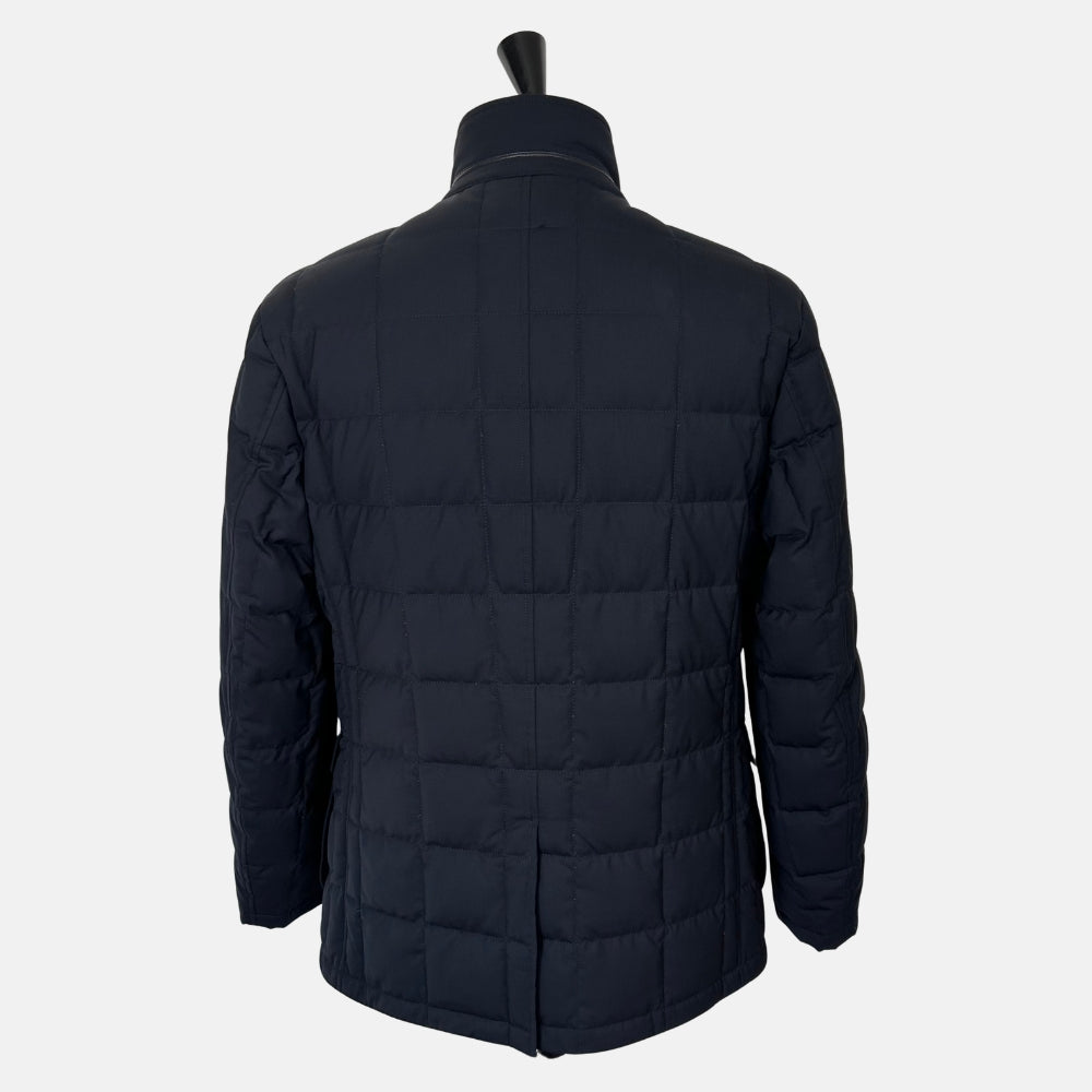 Navy Down Jacket made of Wool (EU 52)