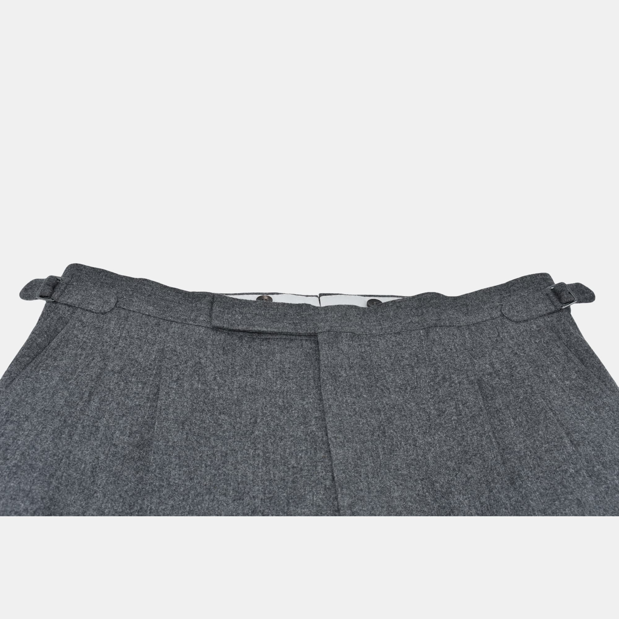 Dark Gray Flanel Trousers made of Wool (EU 38)