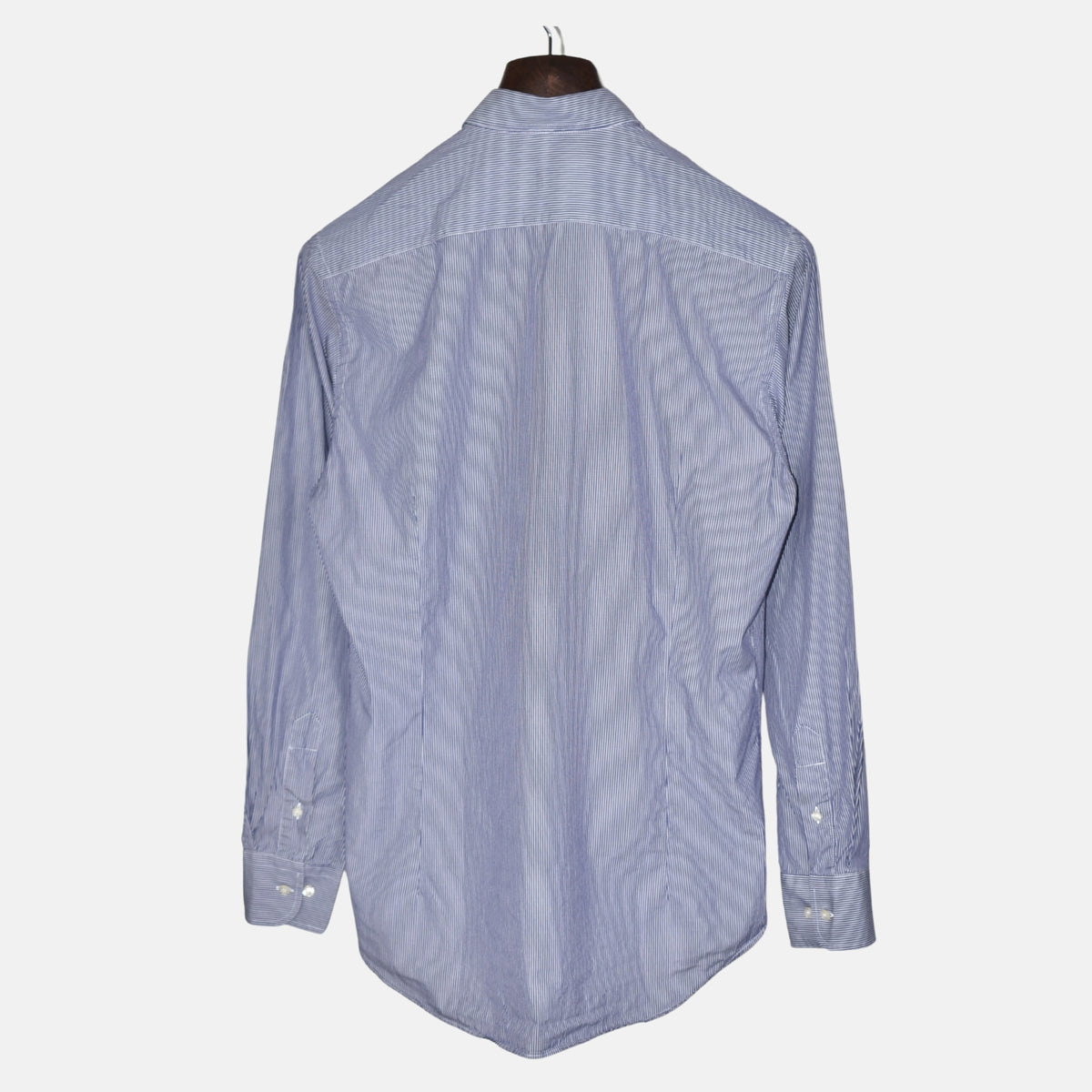 Blue-White Striped Shirt made of Cotton (EU 40)