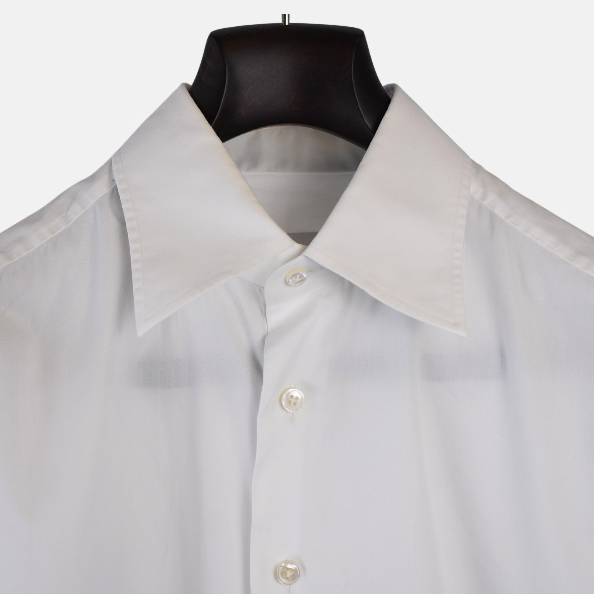 White Cuffed Shirt made of Cotton (EU 42)