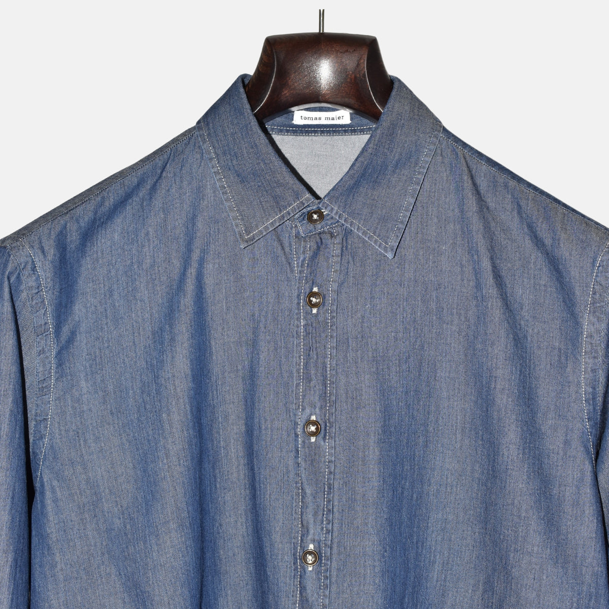 Blue Denim Shirt made of Cotton (L)