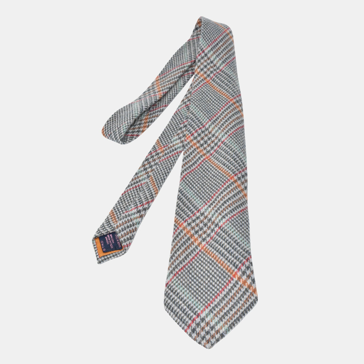 Multicoloured Checkered Tie made of Cashmere