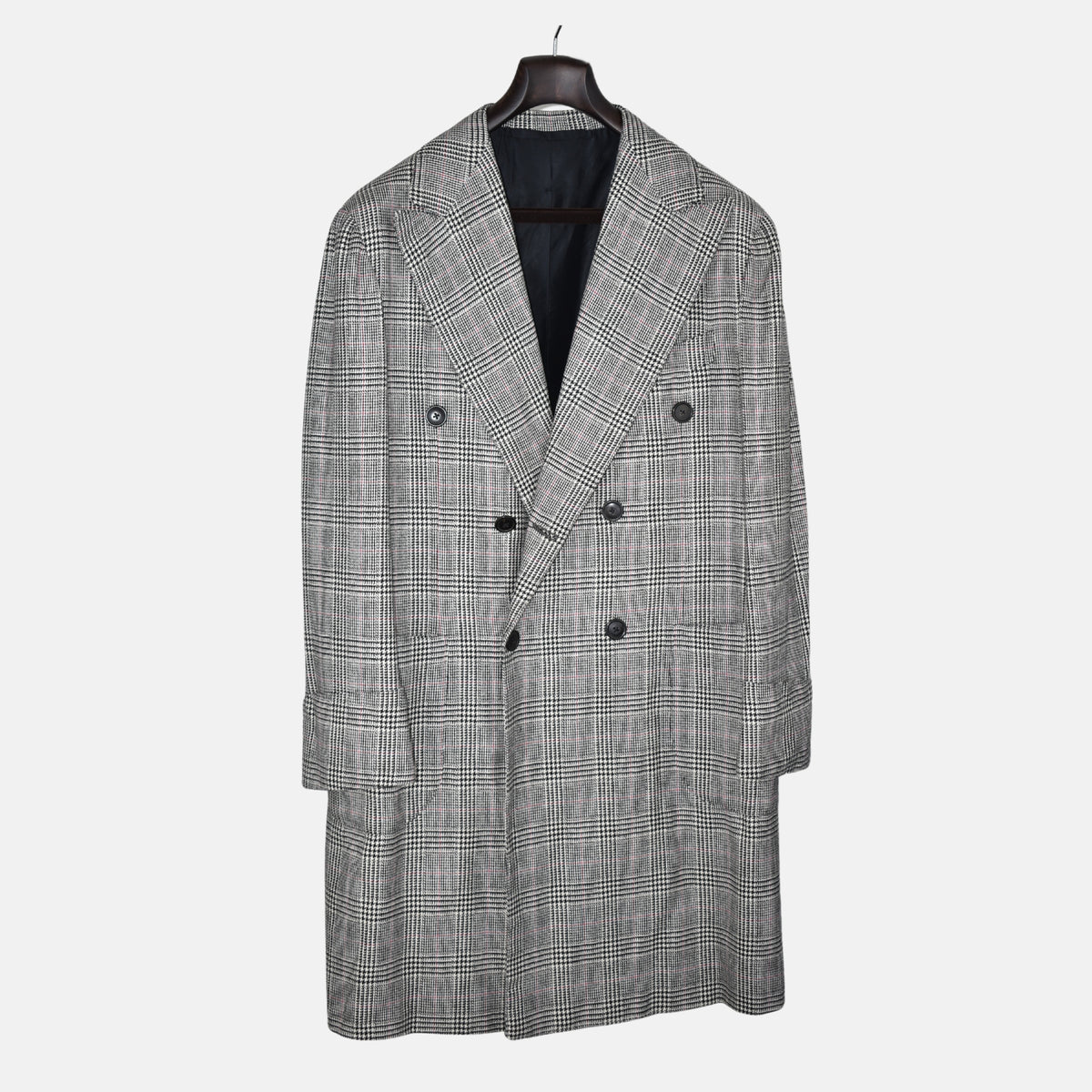 Multicoloured Checkered Coat made of Wool (bespoke)