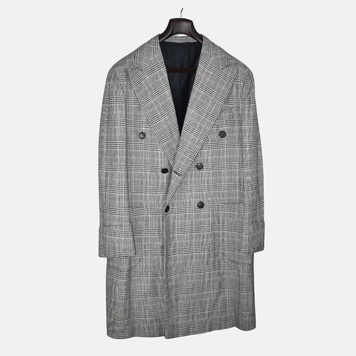 Multicoloured Checkered Coat made of Wool (bespoke)