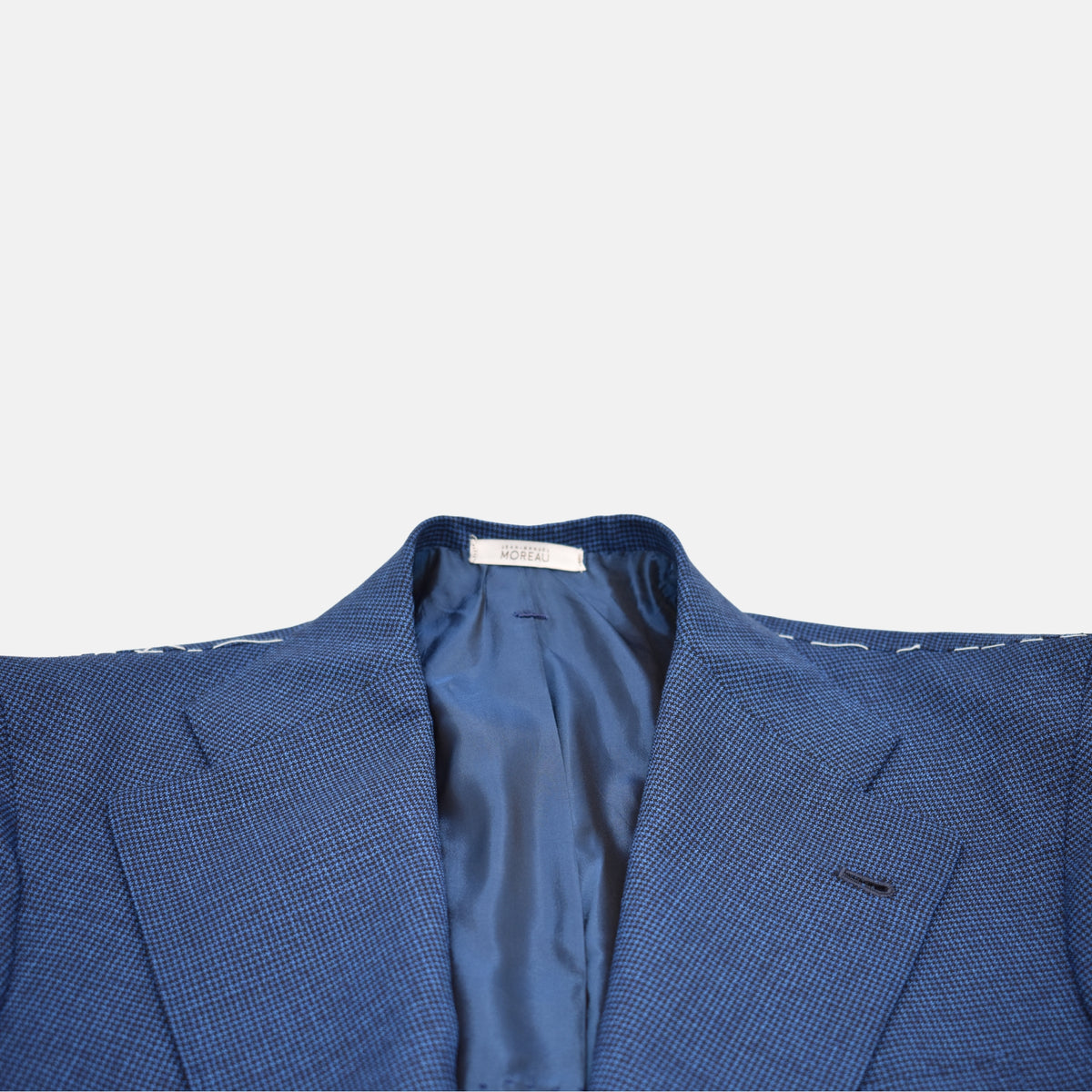 Blue-Black Houndtooth Patterned Blazer made of Wool(EU 50)