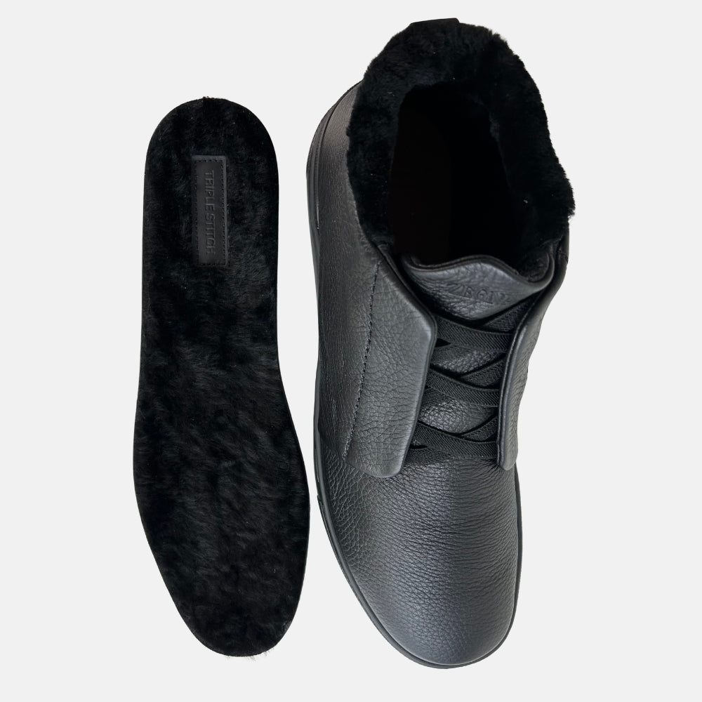 Black Triple Stitch Sneakers made of Leather (EU 46)