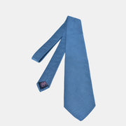 Blue Striped Tie made of Silk/Cotton
