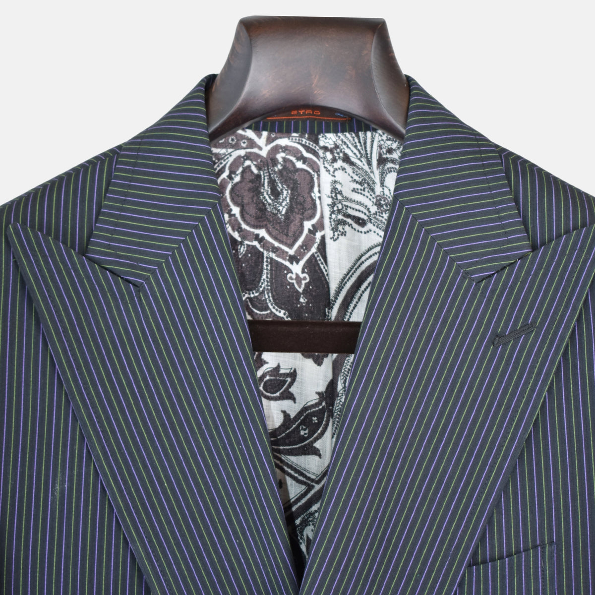 Multicoloured Striped Suit made of Cotton (EU 48)