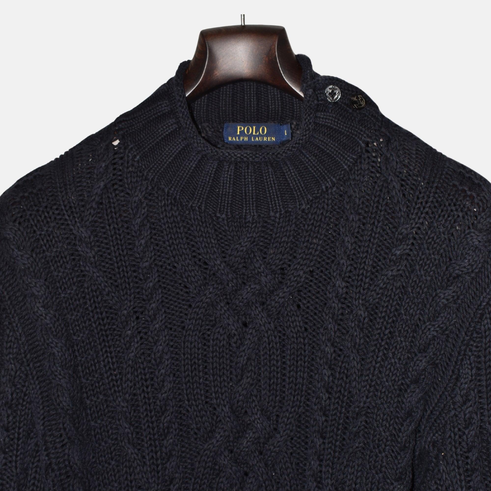 Navy Sweater made of Cotton (L)