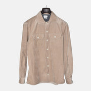 Beige Corduroy Overshirt made of Cotton (S)