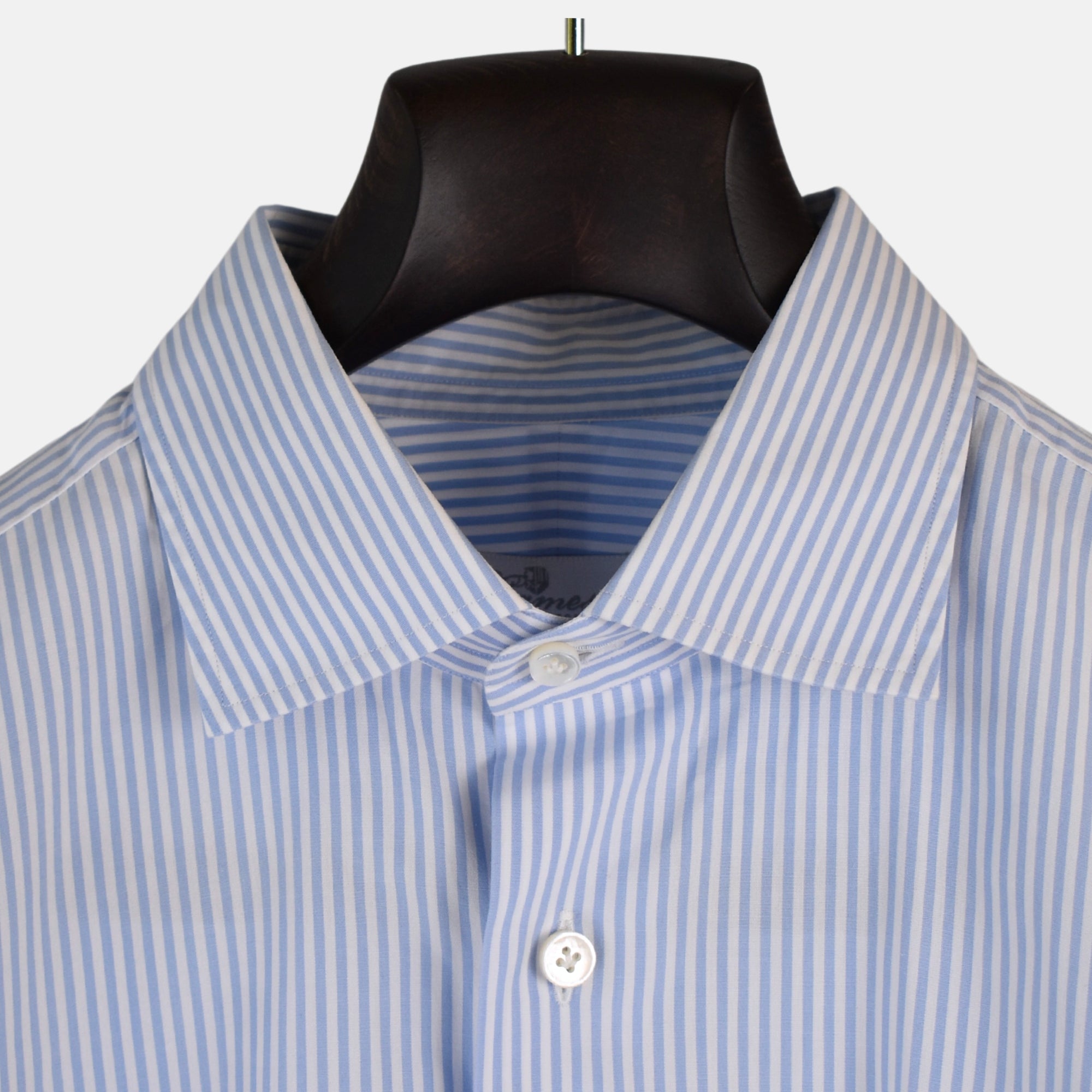 Blue-White Striped Shirt made of Cotton (EU 41)