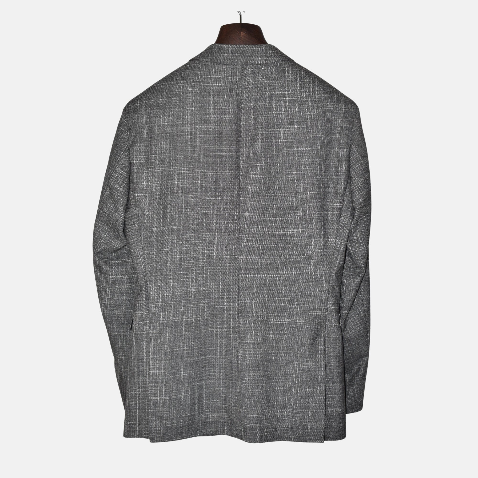 Grey Patterned Suit made of Virgin Wool/Silk (48)