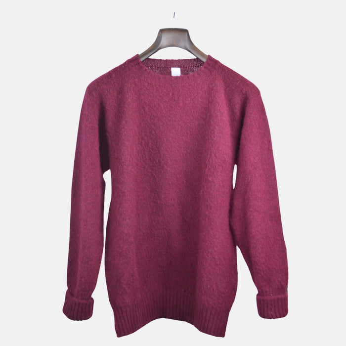 Bordeaux Sweater made of Shetland Wool (EU 44)