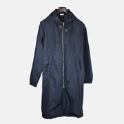 Marineblauer Regenmantel aus Polyester (S)