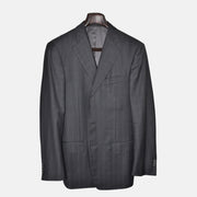 Charcoal Striped Suit made of Wool (EU 48)