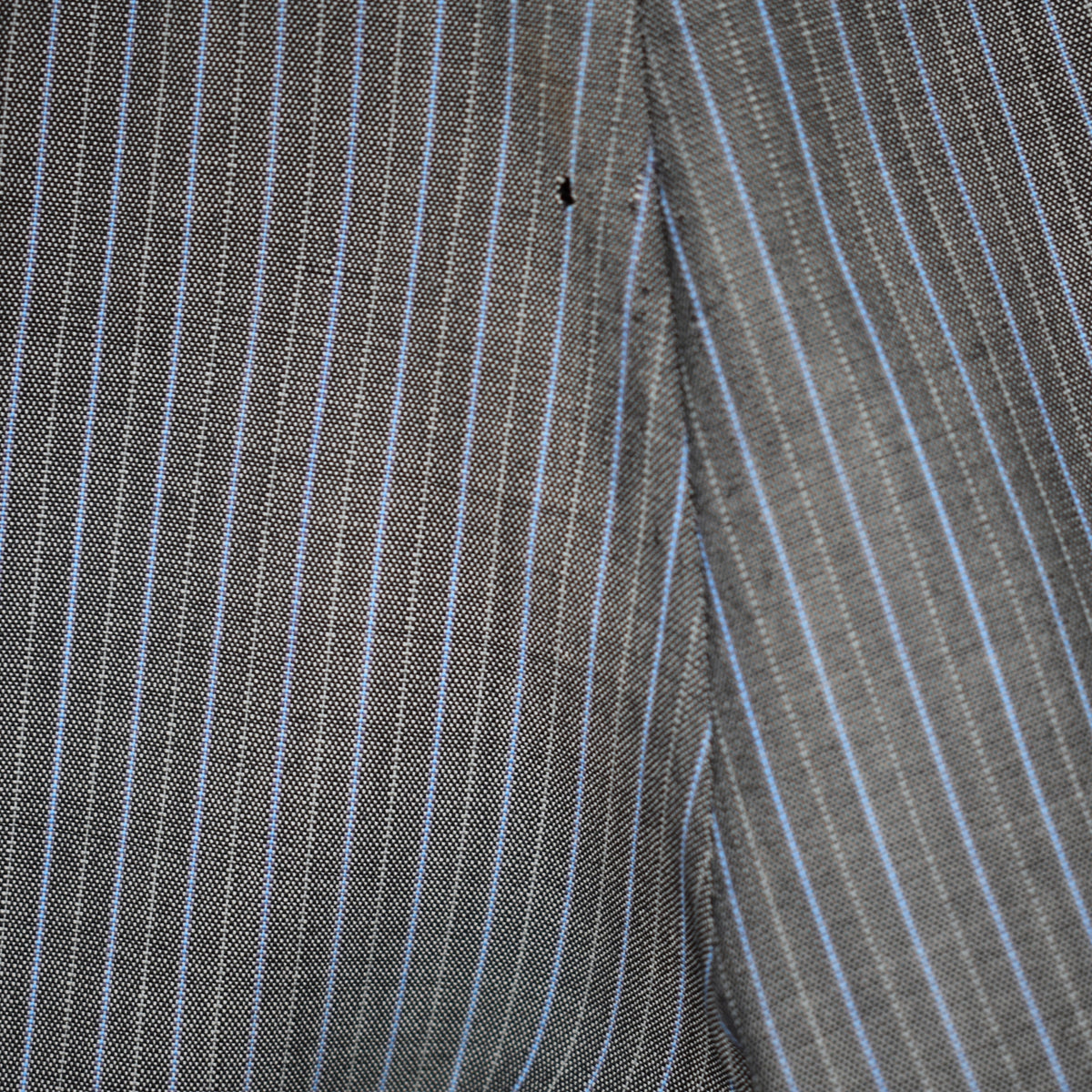 Gray/Light Blue Striped Suit made of Wool (EU 46)